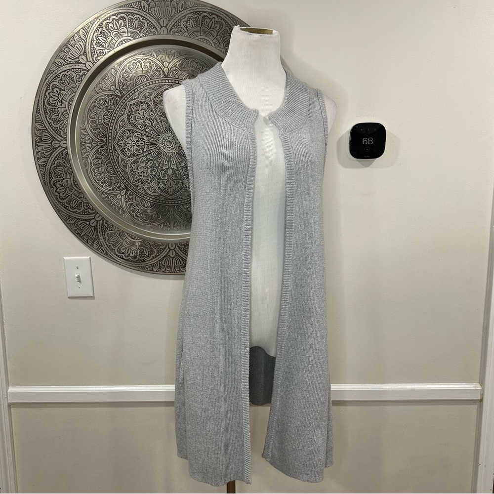 Moth Grey Long Sweater Vest - Size Small